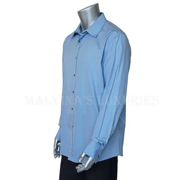 GUCCI SHIRT MENS WHITE BLACK PLAID PRINT COTTON CLASSIC sz 18.5 / 47